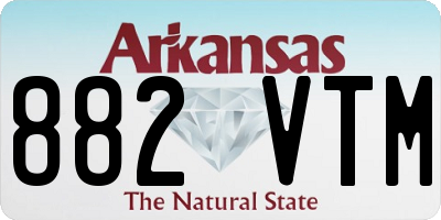 AR license plate 882VTM