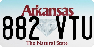 AR license plate 882VTU