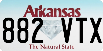 AR license plate 882VTX
