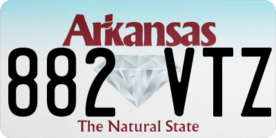 AR license plate 882VTZ
