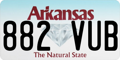 AR license plate 882VUB