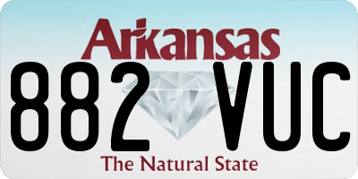 AR license plate 882VUC