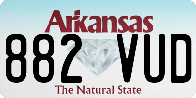 AR license plate 882VUD