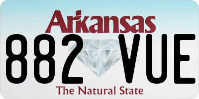 AR license plate 882VUE