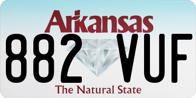 AR license plate 882VUF