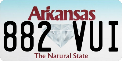 AR license plate 882VUI