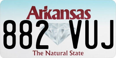 AR license plate 882VUJ