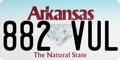 AR license plate 882VUL