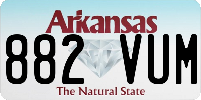 AR license plate 882VUM