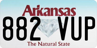 AR license plate 882VUP