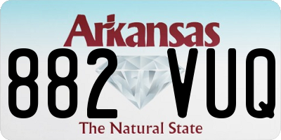 AR license plate 882VUQ