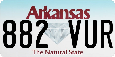 AR license plate 882VUR