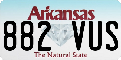 AR license plate 882VUS