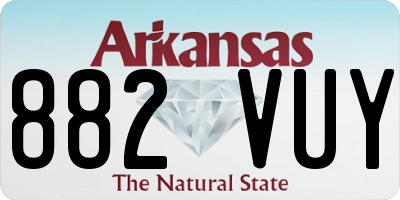 AR license plate 882VUY