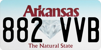 AR license plate 882VVB