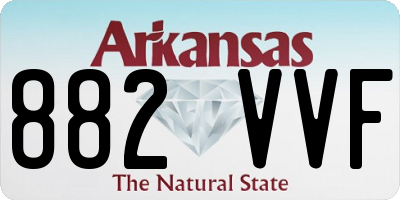 AR license plate 882VVF