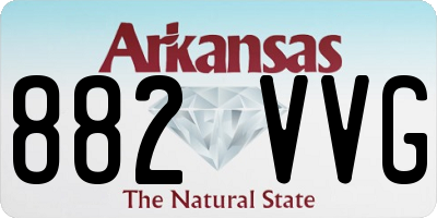 AR license plate 882VVG