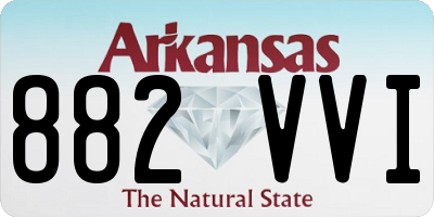 AR license plate 882VVI