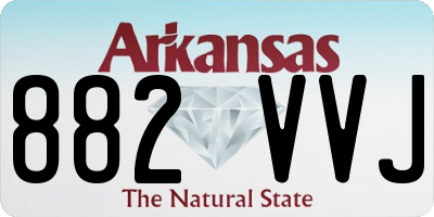 AR license plate 882VVJ