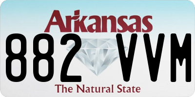 AR license plate 882VVM