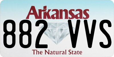 AR license plate 882VVS