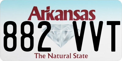 AR license plate 882VVT