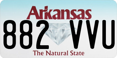 AR license plate 882VVU