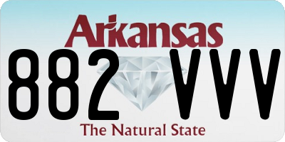 AR license plate 882VVV