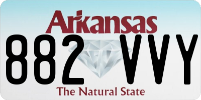 AR license plate 882VVY