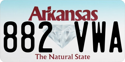 AR license plate 882VWA