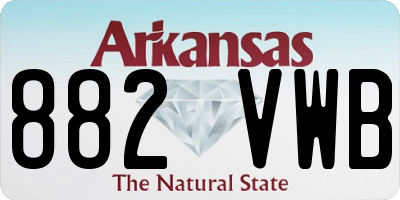 AR license plate 882VWB