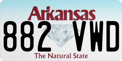 AR license plate 882VWD
