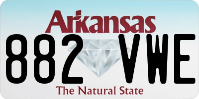 AR license plate 882VWE