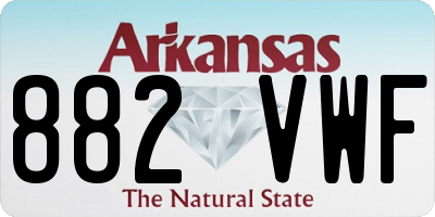 AR license plate 882VWF
