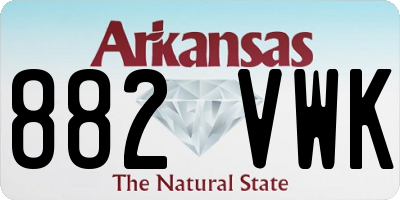 AR license plate 882VWK