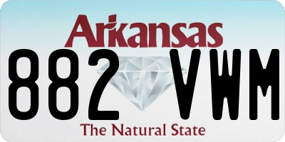 AR license plate 882VWM