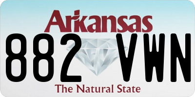 AR license plate 882VWN
