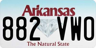 AR license plate 882VWO