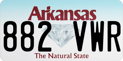 AR license plate 882VWR