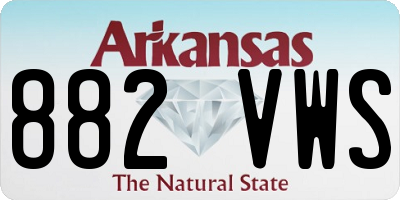 AR license plate 882VWS
