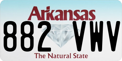 AR license plate 882VWV