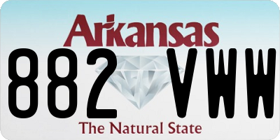 AR license plate 882VWW