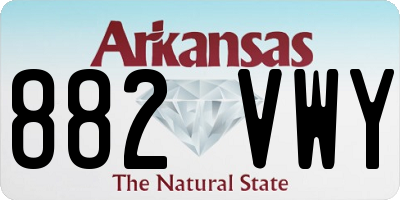 AR license plate 882VWY
