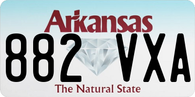 AR license plate 882VXA