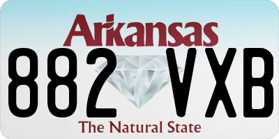 AR license plate 882VXB
