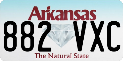 AR license plate 882VXC