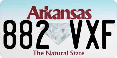AR license plate 882VXF