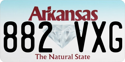 AR license plate 882VXG