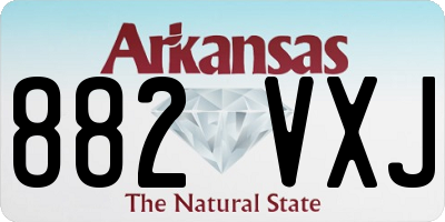 AR license plate 882VXJ