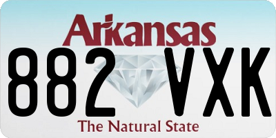 AR license plate 882VXK